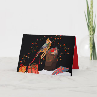 Birdie customizable holiday  card karte