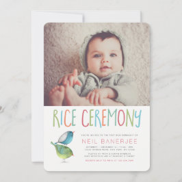 Birdie First Rice Zeremonie Annaprashan Einladung