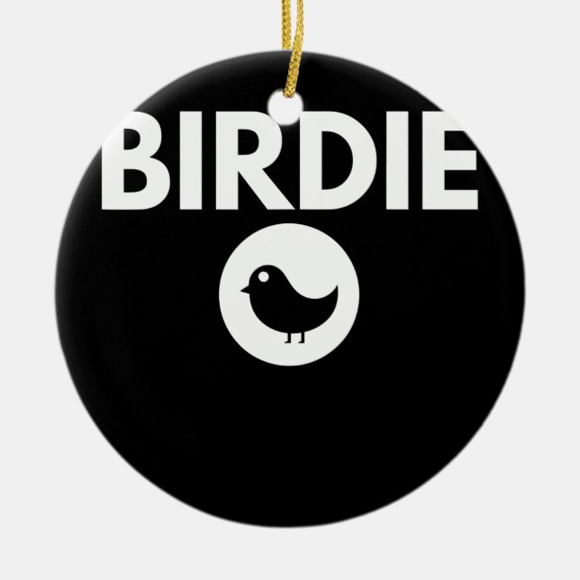 Birdie Golf Keramik Ornament (Vorne)