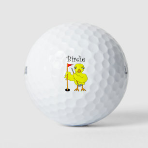 Birdie Golfer Chick Golf Balls Golfball