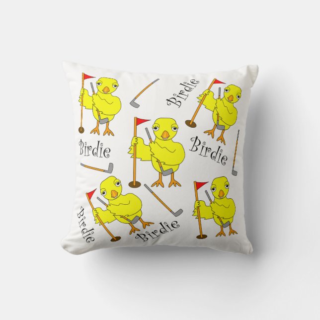 Birdie Golfer Chick Kissen (Vorderseite)