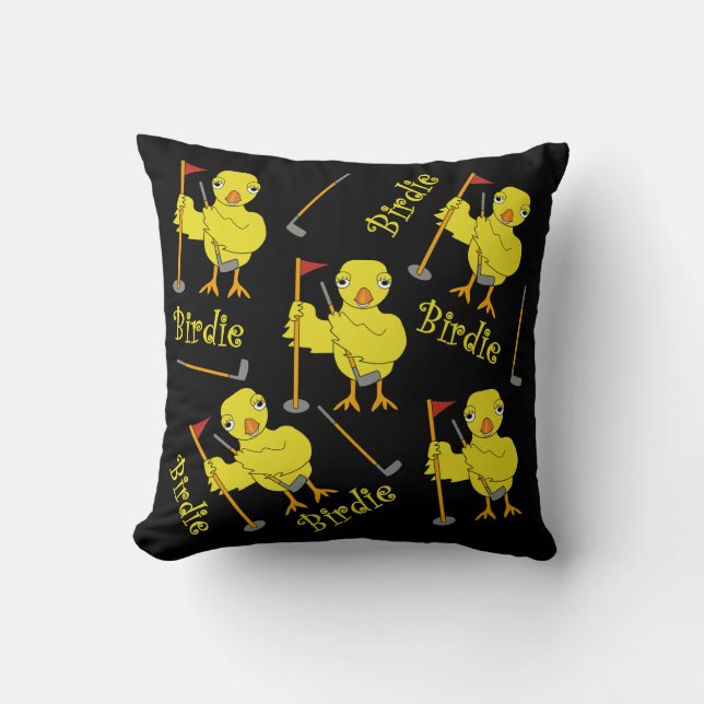 Birdie Golfer Chick Kissen (Vorderseite)