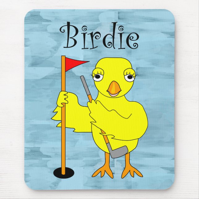 Birdie Golfer Chick Mousepad (Vorne)