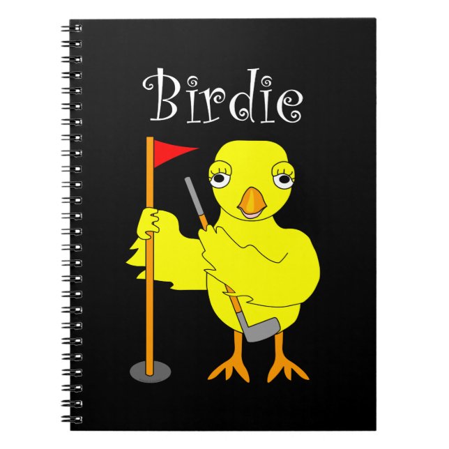 Birdie Golfer Chick Notizblock (Vorderseite)
