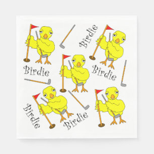 Birdie Golfer Chick Serviette