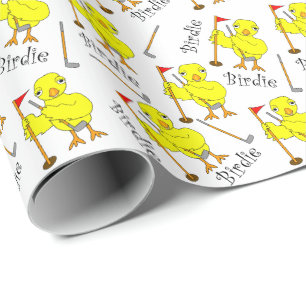 Birdie Golfing Chick Geschenkpapier