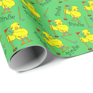 Birdie Golfing Chick Geschenkpapier