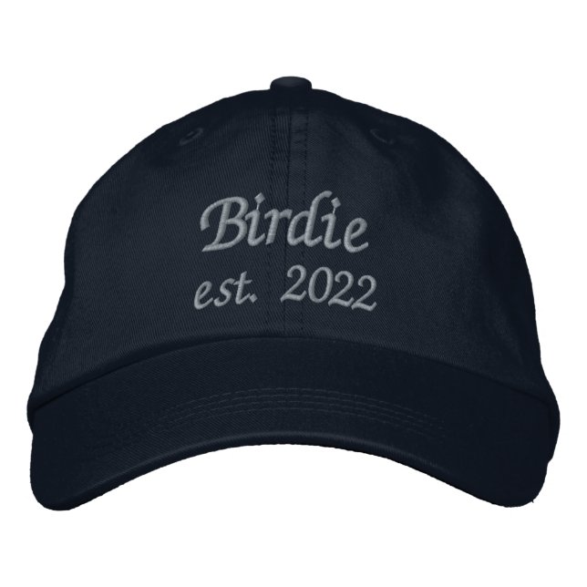 Birdie Hat - Baby Blue Stitching Bestickte Baseballkappe (Vorderseite)