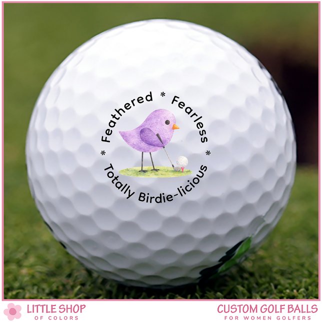 Birdie-licious Cute Birdie Theme Customizable Golfball (Von Creator hochgeladen)