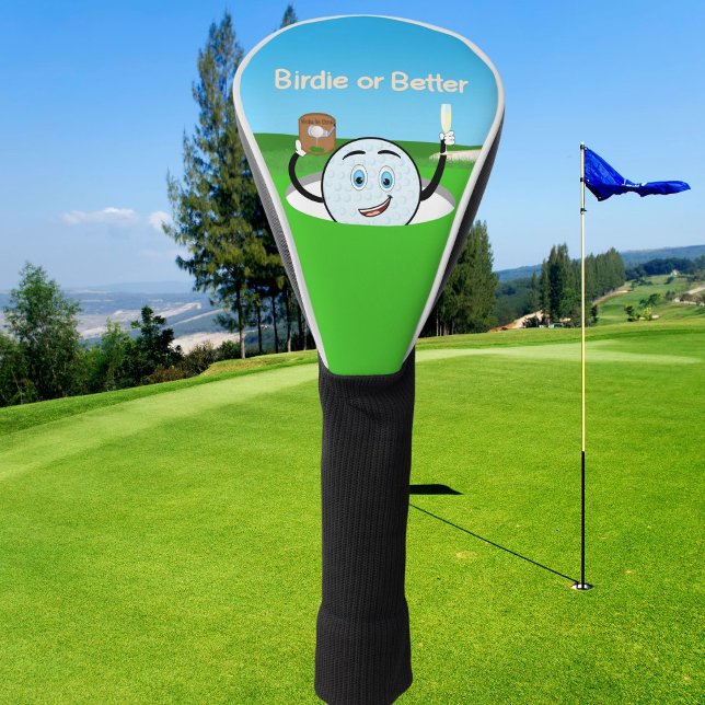 Birdie oder Better Golf Ball feiern Hole in One Golf Headcover (Protect your clubs in style while celebrating every hole-in-one with this fun “Birdie or Better”.)