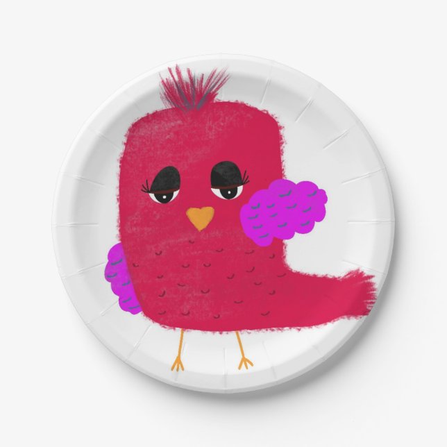 Birdie-Papierteller Pappteller (Vorderseite)