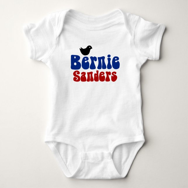 Birdie Sanders 2016 Retro Bernie Baby Strampler (Vorderseite)