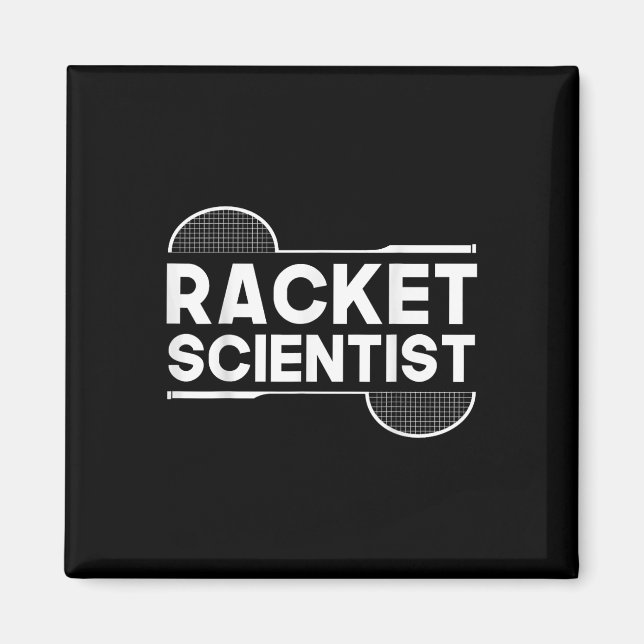 Birdie Shuttle Racket Scientist Badminton Magnet (Vorne)