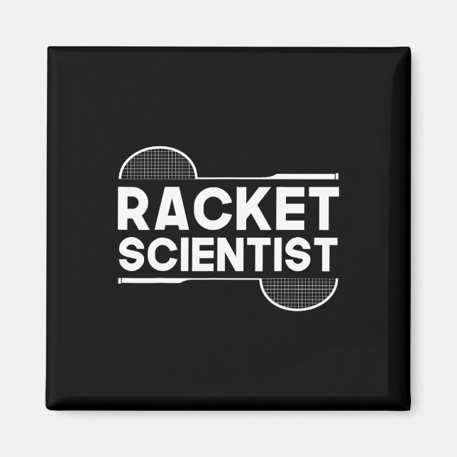 Birdie Shuttle Racket Scientist Badminton Magnet (Vorne)