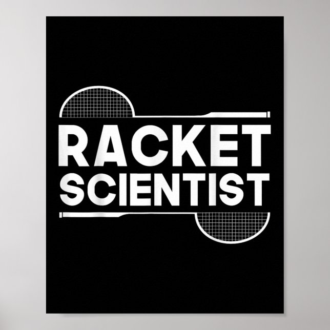 Birdie Shuttle Racket Scientist Badminton Poster (Vorne)