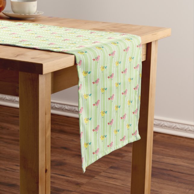 BIRDIE STRIPE Table Runner Großer Tischläufer (Beispiel)