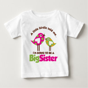 Birdie wird eine große Schwester sein Baby T-shirt