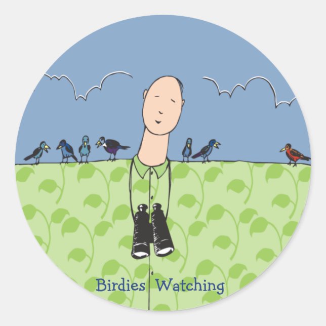 Birdies Watching Stickers (Vorderseite)