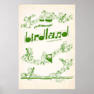 Birdland Jazzplakat - 52nd St - New York - 1950er Poster