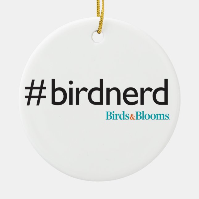 #BirdNerd Keramik Ornament (Vorne)