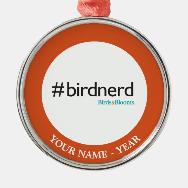 #BirdNerd Ornament Aus Metall (Vorne)