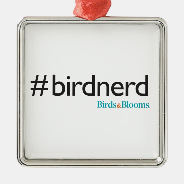#BirdNerd Silbernes Ornament (Vorne)