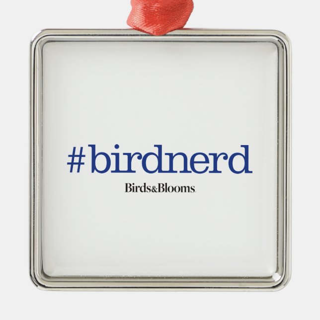 #birdnerd silbernes ornament (Vorne)