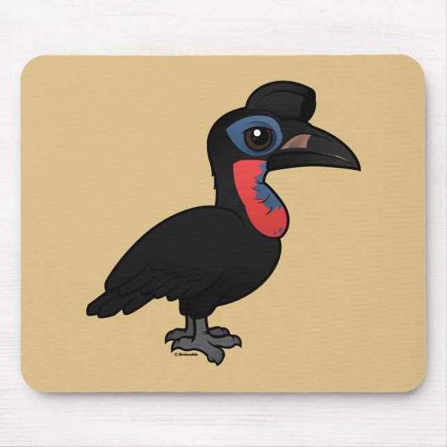 Birdorable abyssinischer GrundHornbill Mousepad (Vorne)