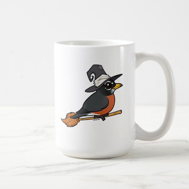 Birdorable American Robin Witch Halloween Kaffeetasse (Rechts)