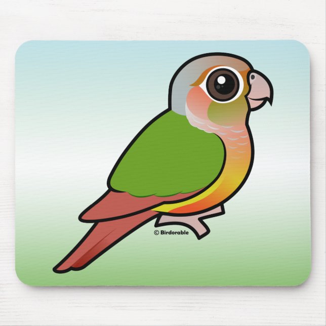 Birdorable Ananas Grünes-cheeked Conure Mousepad (Vorne)