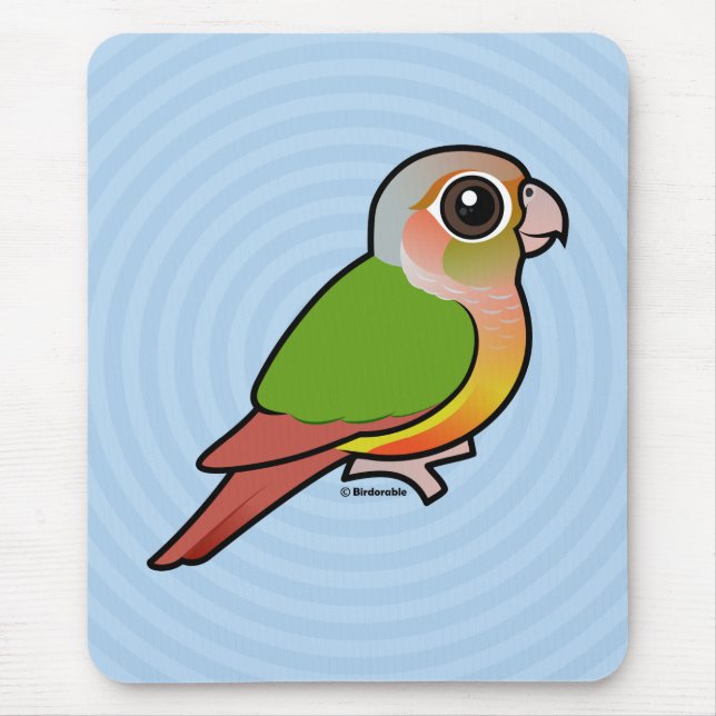 Birdorable Ananas Grünes-cheeked Conure Mousepad (Vorne)