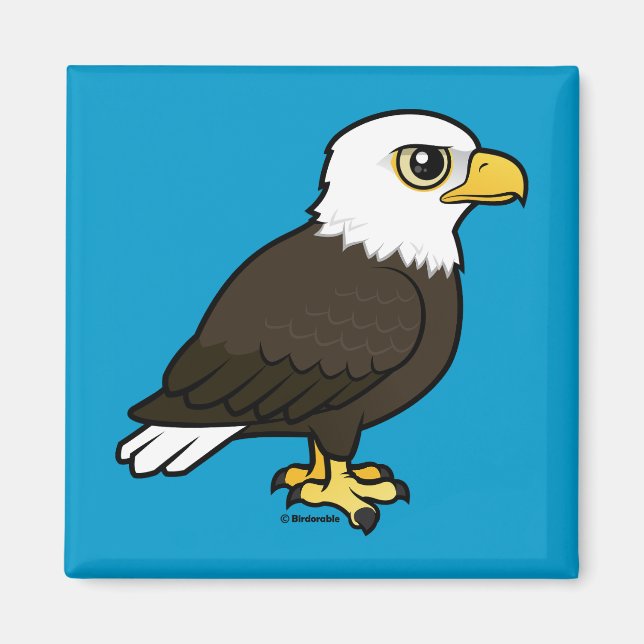 Birdorable Bald Eagle Magnet (Vorne)