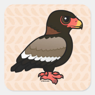 Birdorable Bateleur Quadratischer Aufkleber