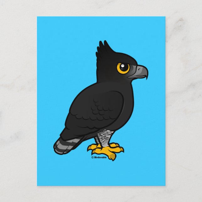 Birdorable Black Hawk-Eagle Postkarte (Vorderseite)