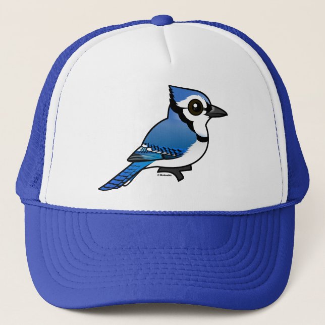 Birdorable Blau-Jay Truckerkappe (Vorderseite)