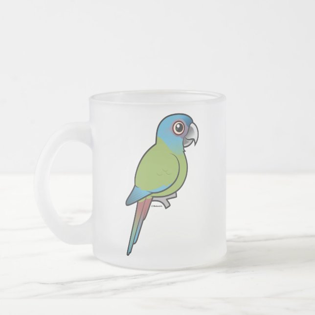 Birdorable Blau-köpfiger Macaw Mattglastasse (Links)