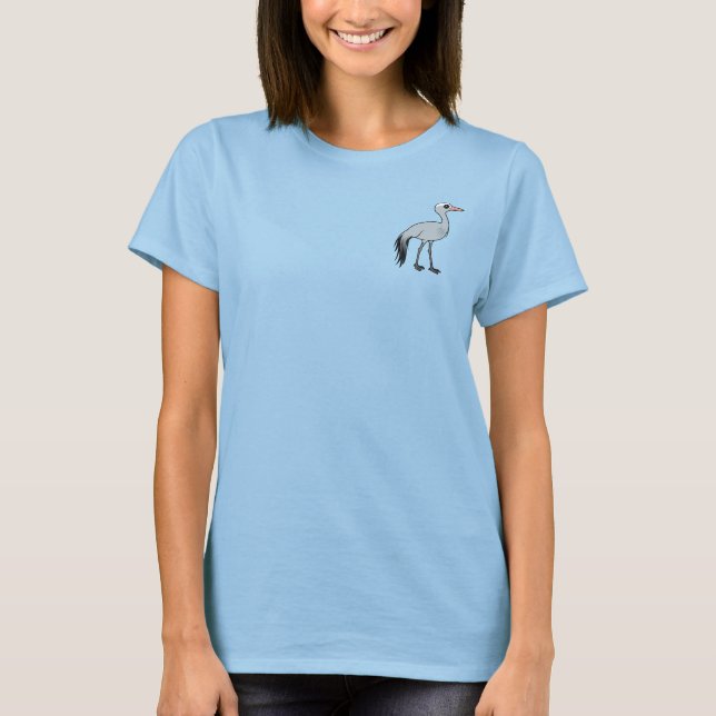 Birdorable Blue Crane T-Shirt (Vorderseite)