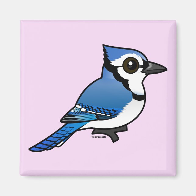 Birdorable Blue Jay Magnet (Vorne)