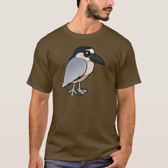 Birdorable Boot-berechnete Reiher T-Shirt (Vorderseite)