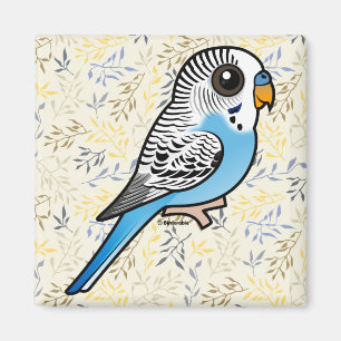 Birdorable Budgie Blau Magnet