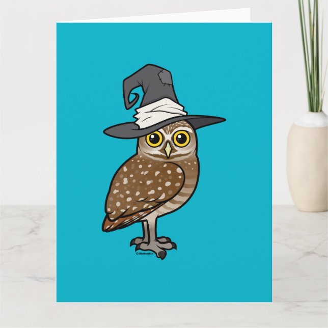 Birdorable Burrowing Owl Witz Karte (Vorderseite)