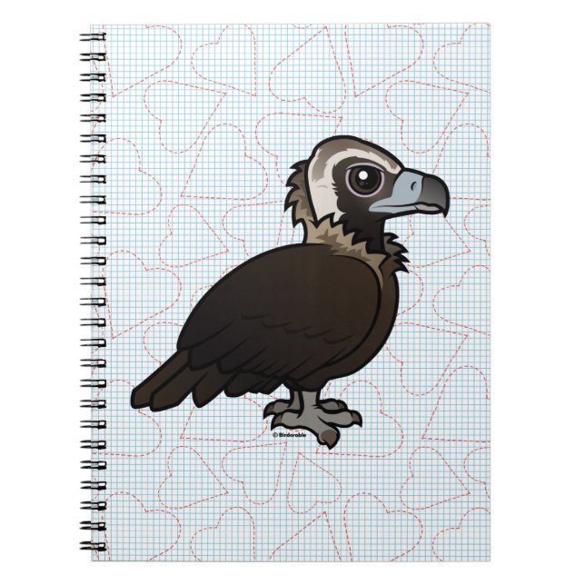 Birdorable Cinereous Geier Notizblock (Vorderseite)