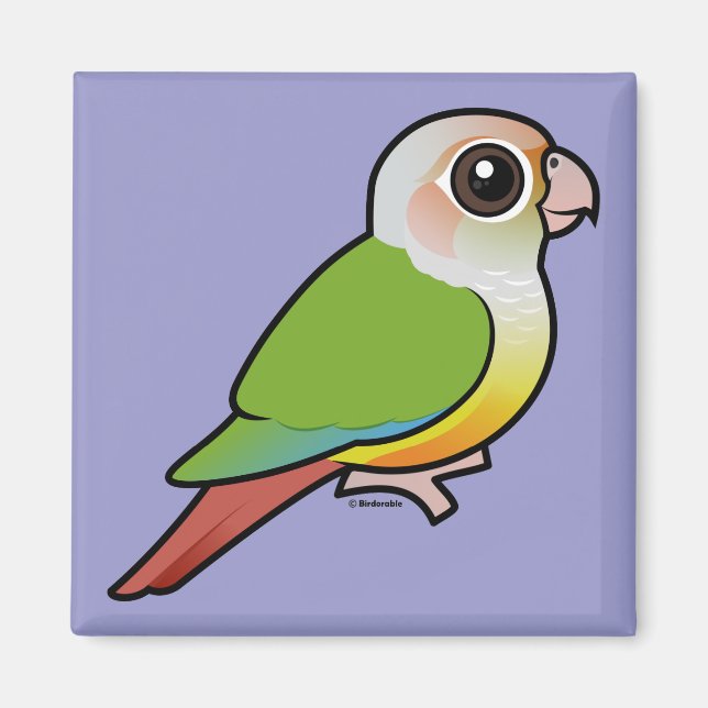 Birdorable Cinnamon Green Wake Conure Magnet (Vorne)