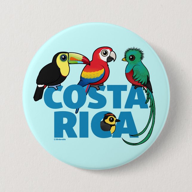 Birdorable Costa Rica Button (Vorderseite)