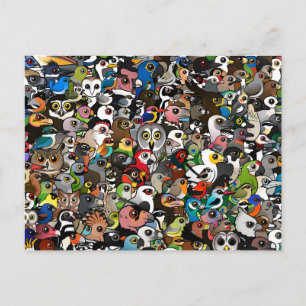 Birdorable Crowd Postkarte