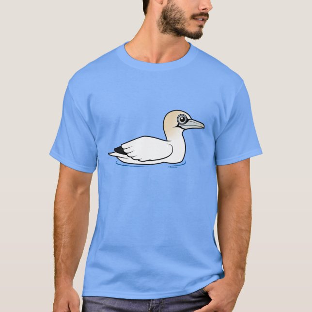 Birdorable, das NordGannet schwimmt T-Shirt (Vorderseite)