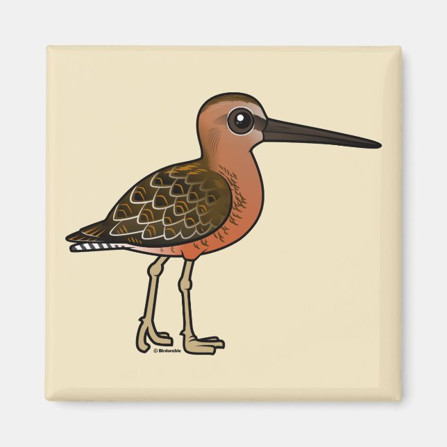 Birdorable Dowitcher Magnet (Vorne)