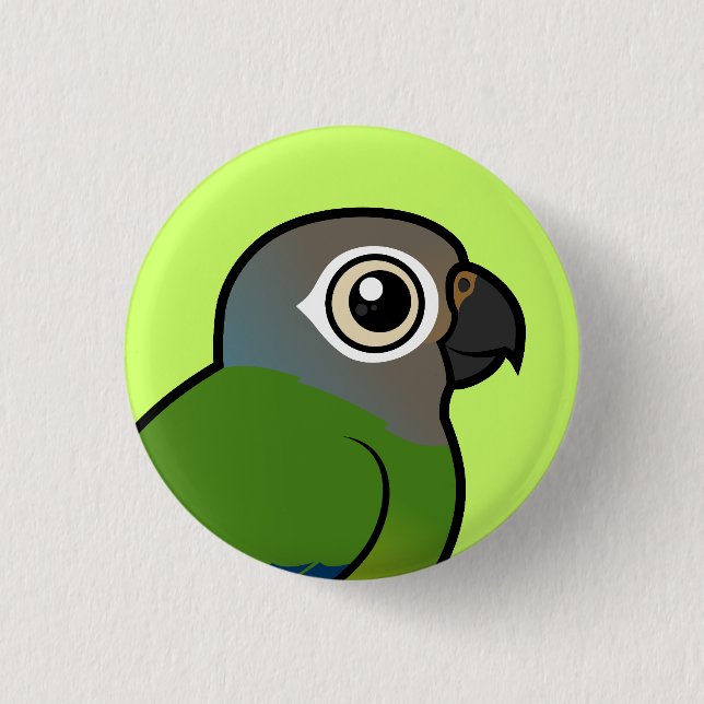Birdorable Düster-köpfiges Conure Button (Vorderseite)