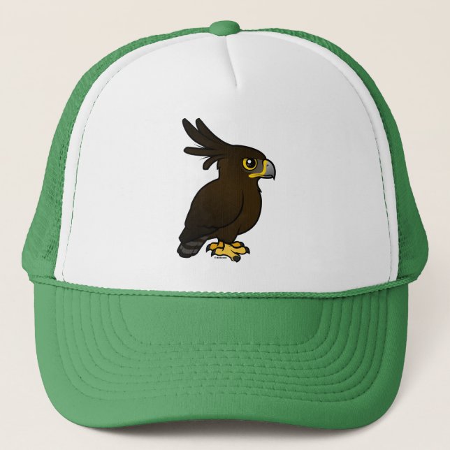 Birdorable Eagle Lang-mit Haube Truckerkappe (Vorderseite)