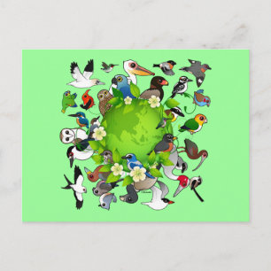 Birdorable Earth Day Postkarte